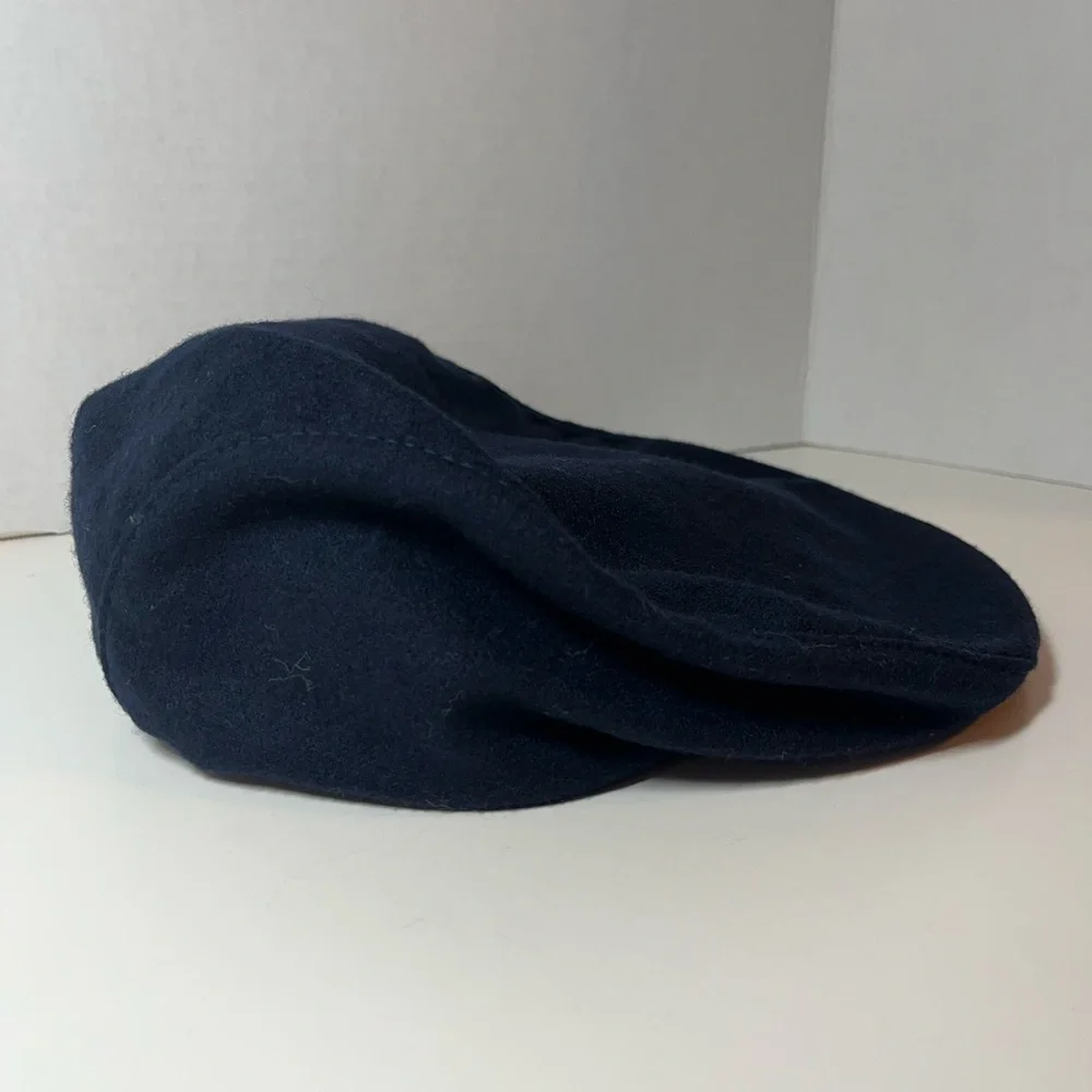 Vintage 1980’s Pendleton Navy Blue Newsboy Cap with Snap Down Brim - Picture 4 of 10